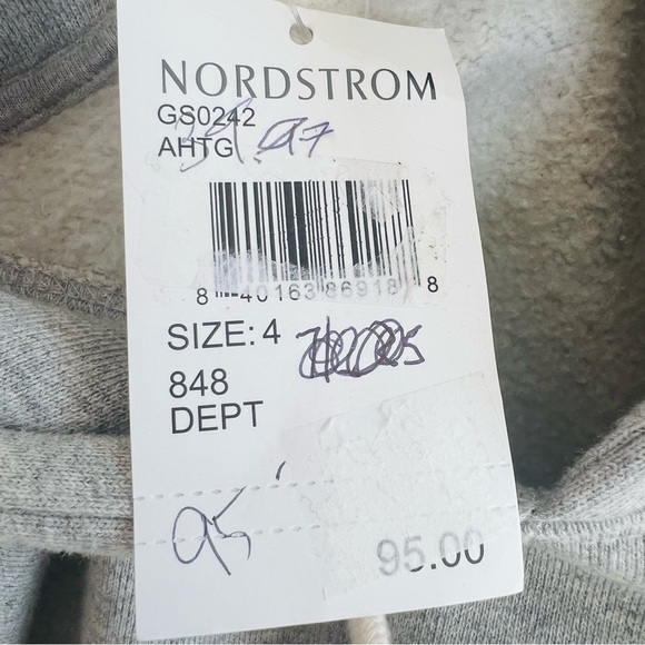 NWT Good American Letter A Fleece Oversize Boyfriend Hoodie Sweatshirt - Picture 6 of 8